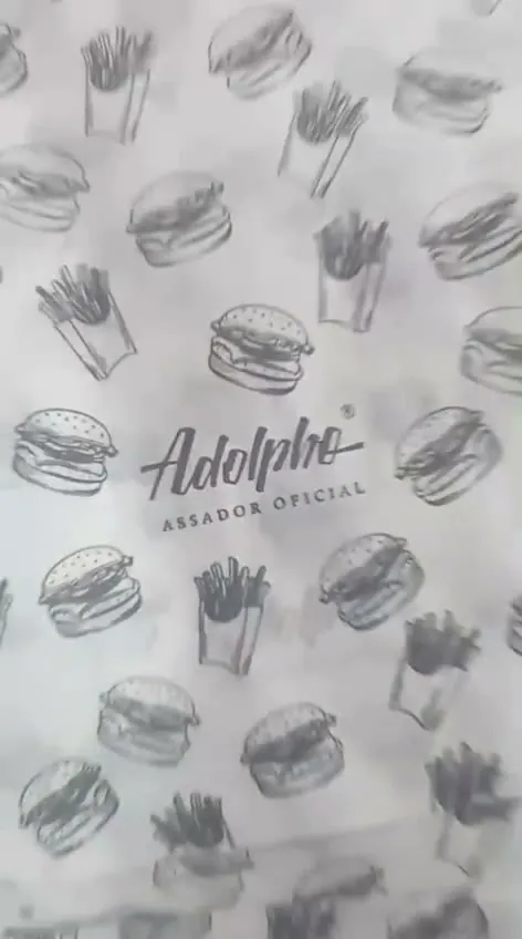 Papel manteiga personalizado do Adolpho Assador Oficial